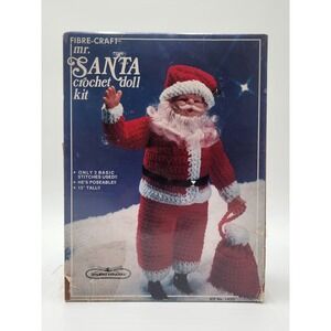 VINTAGE FIBRE CRAFT MR‎ SANTA CROCHET DOLL KIT